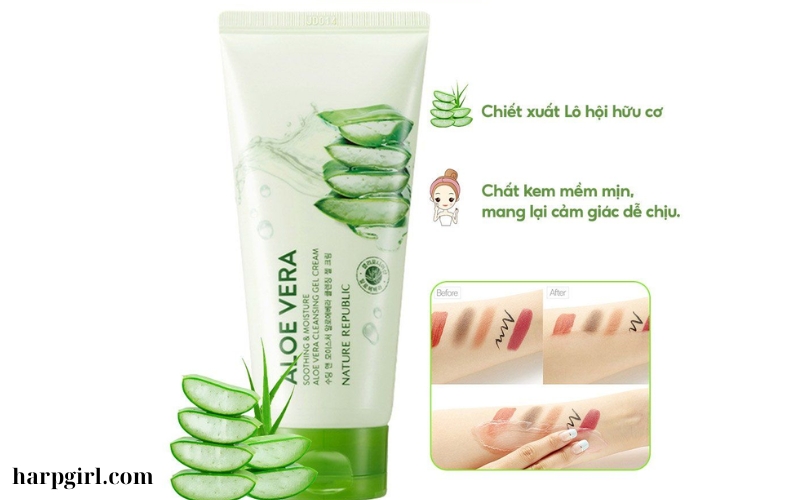 Bộ Tẩy Trang Từ Gel Aloe Vera (4)